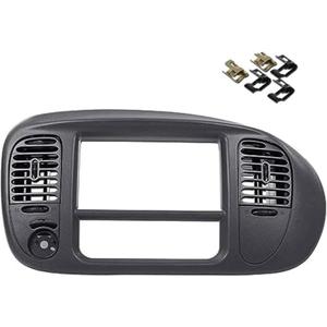 Center Dash Radio Climate BEZEL Panel for Ford F150 Expedition 4WD 4x4 Front Dash Trim Radio Air Vent Grill Bezel Tan OEM 1997-2003-gray
