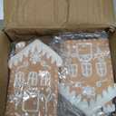 AuldHome Design Gingerbread House Christmas Ornaments (Set of 12), Large House Shaped Christmas Tree Cookie Decorations, 4-5 Inch Size