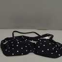 Colloyes Women's Bandeau Bikini Top Strapless Tie Back Bathing Suit Top (Black Polka Dot, Small)