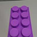 (2 Pack) 8-Cavity Round Silicone Mold for Soap, Cake, Bread, Cupcake, Cheesecake, Cornbread, Muffin, Brownie, and More (Purple)