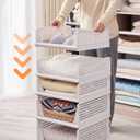 yazi 4 Pack 4XL Foldable Plastic Closet Storage Baskets