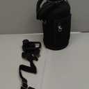 Insulated Water Bottle | Thickened Stainless Steel Vacuum Metal | Portable Sports Half Gallon Large Water Jug for Gym and Hiking with Straw, Carrier Bag, Handle Strap | BPA-Free 64 oz (Advanced Black)