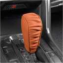 Leather Car Gear Shift Knob Cover, Anti-Slip Waterproof Vehicle Shift Stick Protector, Soft Breathable Auto Shifting Lever Decor Accessories, Universal for SUV Sedan Truck (Brown)