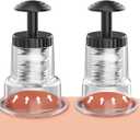 Cupping Kit for Massage Therapy, 2 Sizes Cupping Set, Unique Piston Design, Portable Massager for Studio & Home Use, Muscle Pain Relief, Myofascial Release, Cellulite Reduction (2 Pack)