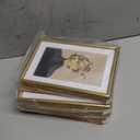 4x6 Picture Frame Set of 4, Matted Brass Simple Modern Brushed Thin Aluminum Metal Photo Frame Fits 3x5 with Mat or 4 x 6 without Mat Vertical and Horizontal for Tabletop and Wall Mounting