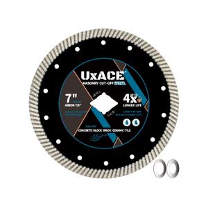 7 Inch Diamond Blade, 7/8 Inch Arbor, 7'' Super Thin Diamond Tile Blade for Angle Grinder & Tile Saw, General Purpose Diamond Cutting Wheel for Ceramic, Tile, Marble, Granite, Brick, Porcelain