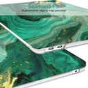 B BELK Compatible with MacBook Air 13 inch Case 2021 2020 2019 2018 M1 A2337 A2179 A1932 Touch ID, Plastic Hard Shell+2 Keyboard Cover+Screen Protector for MacBook Air 13.3 inch Case, Green Marble