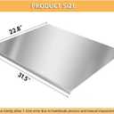 304 Stainless Steel Chopping Board with Lip, 31.5”x 22.8” Large Steel Cutting Board with Rolling Pin, Metal Noodle Board Pastry Board Kneading Dough Board for Kitchen Restaurant