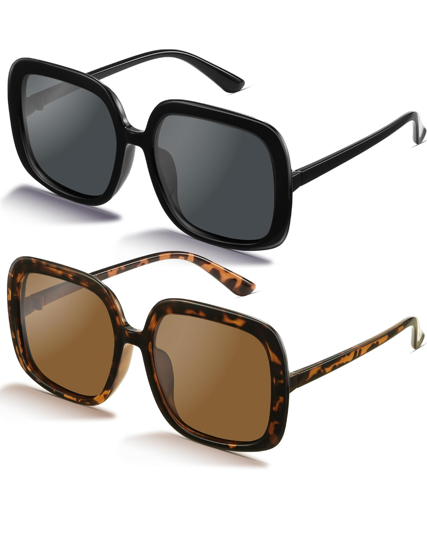 miyya Oversized Polarized Sunglasses Women, Trendy Retro Sun Glasses for Women 2025, Oversized Shades