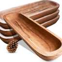 Dough Bowls for Decor  1 Piece Decorative Wooden Potpourri Bowl, Centerpiece for Dining, Living Room & Kitchen Table, Large Long Rustic Vintage Decoration  Farmhouse Home Country Decorations