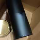 Reallnaive 30L/8GAL Matte Black Lidded Trash Can with 100 Garbage Bags Metallic Black Kitchen Garbage Bin with Lid Commercial Compact Waste Basket for Shopping Centers, Elevator Doors, Hotels