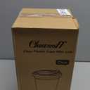 Clawsoff 16 oz 100 Pack Clear Plastic Cups with Lids, Sturdy Iced Coffee Cups with Sip Lids, Disposable Food Safe Smoothie Cup for Cold Drinks, Juice, Milkshake