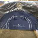 10 Player Poker Table Foldable, 84" Folding Blackjack Texas Holdem Table, Portable Casino Leisure Card Board Game Table with Cup Holders and Padded Rails for Game Room (Black)