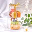 JOERSH 3x3x3 Inches Clear Favor Boxes with Gold Gift Ribbons 30 PCS Transparent Plastic 3 Inch Mini Cube Gift Packaging Box for Party favors, Treats and Minigifts