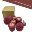 7 PCS Non Woven Abrasive Buffing Wheels Drill Attachment, Scouring Pads Wheel with 1/4" Shank for Polishing Mirror Stainless Steel Copper Aluminum Wood Wares 320 Grit