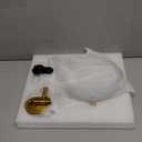 Rechargeable Wall Mounted Lighted Makeup Vanity Mirror 8 Inch Double Sided 1X 10X Magnifying Bathroom Mirror, 3 Color Lighting, Touch Screen Dimming, 360 Rotation Shaving Mirror (Antique Brass)