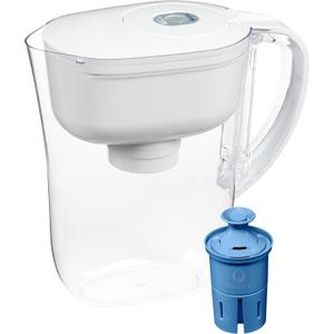Brita Metro Elite Water Filter Pitcher, Removes 99% of Lead, Includes 1 Filter, 6-Cup, White