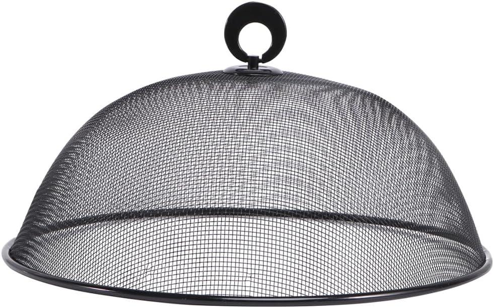 BESTOYARD 14-Inch Mesh Food Cover Dome Protective Cover for Kitchen & Outdoor Use Ventilated Stainless Steel Food Dome for Picnic Bbq Party and Fruit Protection