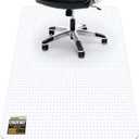 BesWin Heavy Duty Office Chair Mat for Carpet, 32" x 55" Clear Hard Carpet Protector Mat, Anti-Slip Desk Floor Mat for Office Chair on Carpeted Floors, Easy Glide, Ship Flat