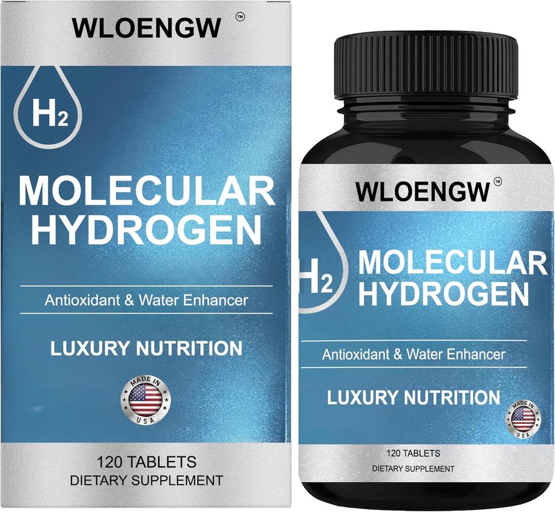 Hydrogen Water Tablets with Magnesium - H2 Molecular Tabs for Drinking Water, Non-GMO, Gluten-Free & Vegan - Supports Energy - 120 Tablets (60 Servings)