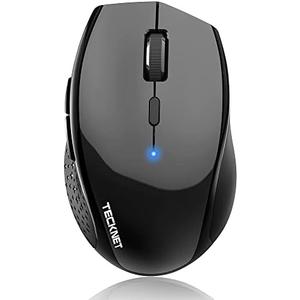 TECKNET Bluetooth Mouse, 4800 DPI Wireless Mouse, 2-Year Battery 6 Adjustable DPI, 6 Buttons Compatible with Laptop/Windows/Computer - Black