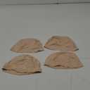 Janmercy 4 Pcs Wig Caps for Women Bamboo Fiber Stretchy Bald Cap Under Wigs Chemotherapy Cap for Sleeping Hair Loss Patient (Large, Beige)