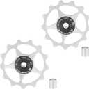 2PCS 13T Bicycle Rear Derailleur Pulley Jockey Wheel Aluminium Alloy Guide Wheel Bike Derailleur Accessories Guide Roller Part for Mountain Road Bikes Bicycles