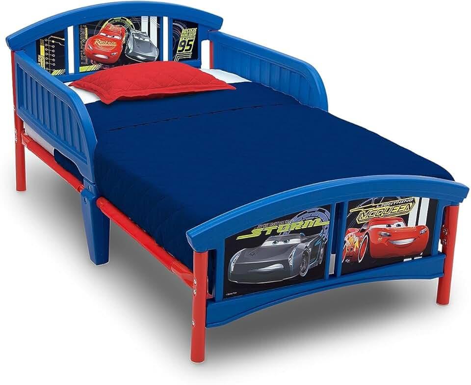 Delta Children Plastic Toddler Bed, Disney/Pixar Cars, 53.94" L x 29.13" W x 26.18"