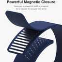 Magnetic Silicone Band Compatible with Apple Watch Band 42mm 41mm 40mm 38mm Series 11 10 9 8 7 6 5 4 3 & SE 3/2/1 Strong Magnetic Clasp, Waterproof & Adjustable (Deep Blue)