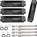Grill Replacement Parts for Nexgrill 720-0830H, 720-0864, 720-0864M Gas Grills, 4 Pack Grill Burners, Heat Plates Shield and Igniter Replacement Repair Kit for Home Depot Nexgrill 4 Burner 720-0830H