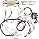 Complete Electrics Stator Coil CDI Wiring Harness with Full Copper Wire for 4-Stroke ATV Quad 150cc-300cc