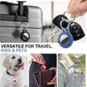 for AirTag Keychain Holder 4 Pack, Waterproof TPU Case with Holder for Apple AirTags, Shockproof, Secure Lock for Wallet, Key, Bag, Luggage, Pets(Black)