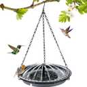Solar Bird Bath Fountain for Outdoor, Solar Powered Hummingbird Water Fountain Pump Combo Set with 4 Water Patterns for Garden Yard Patio Lawn (Hanging)
