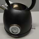 1.7L Electric Kettle, Retro Stainless Steel Water Boiler with Temperature Gauge & Auto Shut-Off, 1200W Fast Boiling Kettle for Home Kitchen Office, Boil-Dry Protection (Matte Black