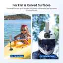 NEEWER Flexible Helmet Mount with Extension Pole Compatible with Insta 360 GoPro DJI, Adhesive Action Camera Holder Base Adapter for POV Video Recording Live Streaming, for 1/4" Accessories, AC060