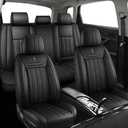 Full Set Car Seat Covers for Jeep Grand Cherokee 2000-2026 – Soft Leather Sseat Cover with Airbag Compatibility, Full Coverage & Easy Installation (Black)