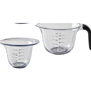 KitchenAid KQ298OSOBA Gourmet Set of 2 Measuring Jugs, Onyx