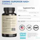 NAD Supplement 1000mg - Pure NAD Supplement for Anti-Aging