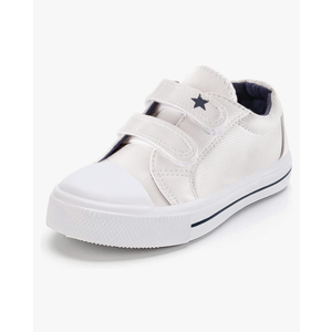 K KomForme Toddler Boys & Girls Shoes Kids Canvas Sneakers with Cartoon Dual Hook and Loops, Size 6