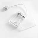 Portable Battery Pack for 5V LED Neon Signs Power Supply,Converting USB Neon Lights to Battery-Powered Type (3AA, Transparent) for Indoor & Outdoor Use Adapter