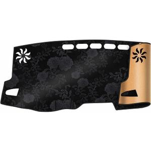 TUCAREST Dash Cover Fit for 20-24 to-yota Corolla/19 Corolla SE XSE 4-Door Hatchback Nonslip Dash Cover Mat Sunshade No-Glare Slip Pad Carpet Sunshield Protector (Without HUD) Flannel Black Embossed