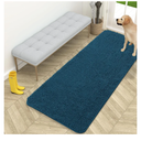 OLANLY Dog Door Mat for Muddy Paws 59x24, Absorbs Moisture and Dirt, Absorbent Non-Slip Washable Doormat, Quick Dry Chenille Mud Mat, Entry Indoor Entryway Carpet for Inside Floor, Atlantic Blue