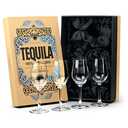 Tequila Tasting and Sipping Glasses | Tequila Glassware Collection | Set of 3 | 5.5 oz Crystal Snifter Copitas for Drinking Blanco, Reposado, Anejo Tequilas | Liquor and Spirits Sippers
