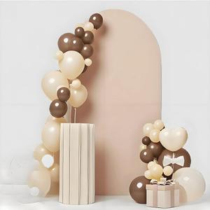 Nude 7.2 FT Arch Backdrop Cover, Nude Chiara Backdrop Covers, Khaki Wedding Arch Cover for Birthday Wedding Party Decoration