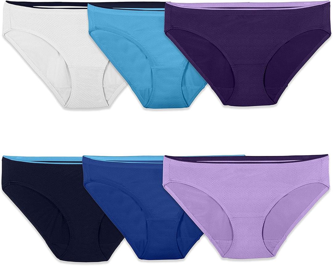 Fruit of the Loom womens Breathable Underwear, Moisture Wicking Keeps You Cool & Comfortable, (XL)