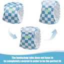 wegreeco Small Dog Diapers Male,Reusable Belly Bands for Male Dogs,Washable Doggie Puppy Male Diapers Wraps,Medium Large Size (5 Pack Medium, Blue Coffee Checkerboard)