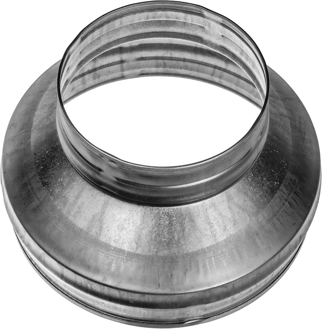 Repa Market 5" to 3" Inch Duct Reducer/Increaser  Galvanized Steel Vent Pipe Adapter HVAC & Dryer Vent Systems  Round Metal Coupling Connector for Exhaust Fans Bathroom Ventilation Kitchen Hoods
