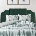 Finnhomy Velvet Upholstered King Size Headboard, Modern Vertical Channel Design, Adjustable Height from 42 to 46 Head Board, Jade