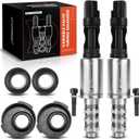 A-Premium 2-PC Engine Variable Valve Timing (VVT) Variable Camshaft Timing (VCT) Control Solenoid Compatible with Ford, Lincoln and Mercury Vehicles - 4.6L 5.4L 3V Engine - Replaces 8L3Z-6M280-B