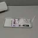 Danpoo 16-Inch Wall Shelf, Clear Tempered Glass with Matte Silver Aluminum Frame  Sleek Floating Bathroom Organizer